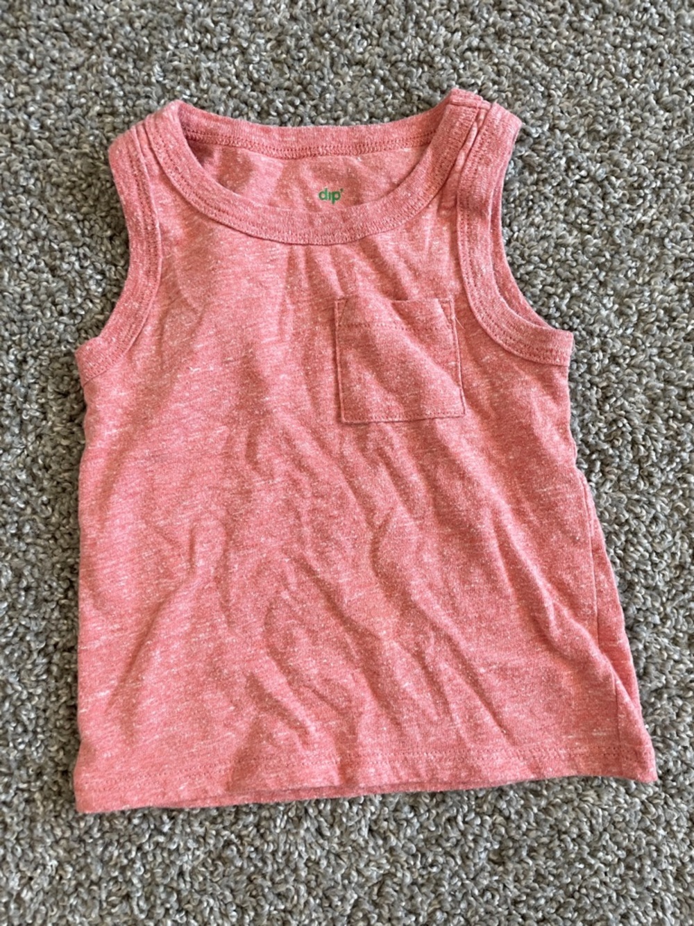 Heathered Coral Pocket Tank Top